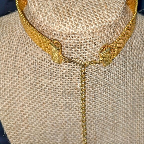 Gold Designer Choker Necklace - Picture 5 of 8